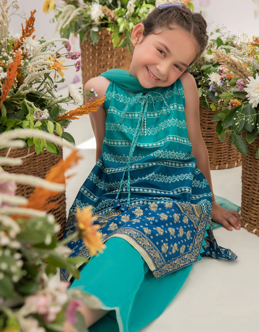 BLUE-GREEN LAWN 3PC STITCHED | JGKL-S-US-22-1584 FB/ASLI - Image 3