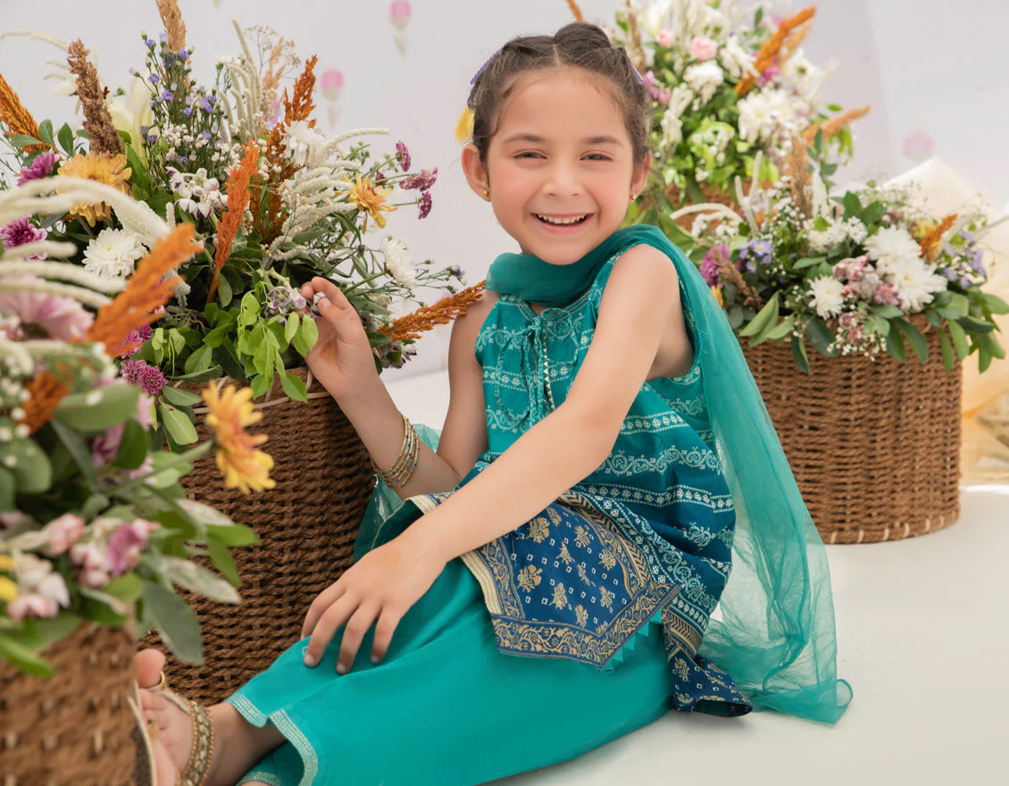 BLUE-GREEN LAWN 3PC STITCHED | JGKL-S-US-22-1584 FB/ASLI - Image 4