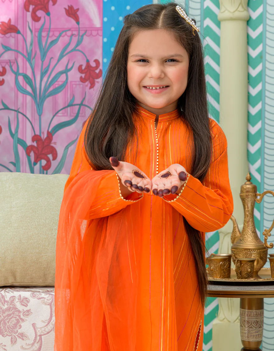 ORANGE DYED 3PC STITCHED | JGKL-S-US-23-1537 FB/METE - Image 3