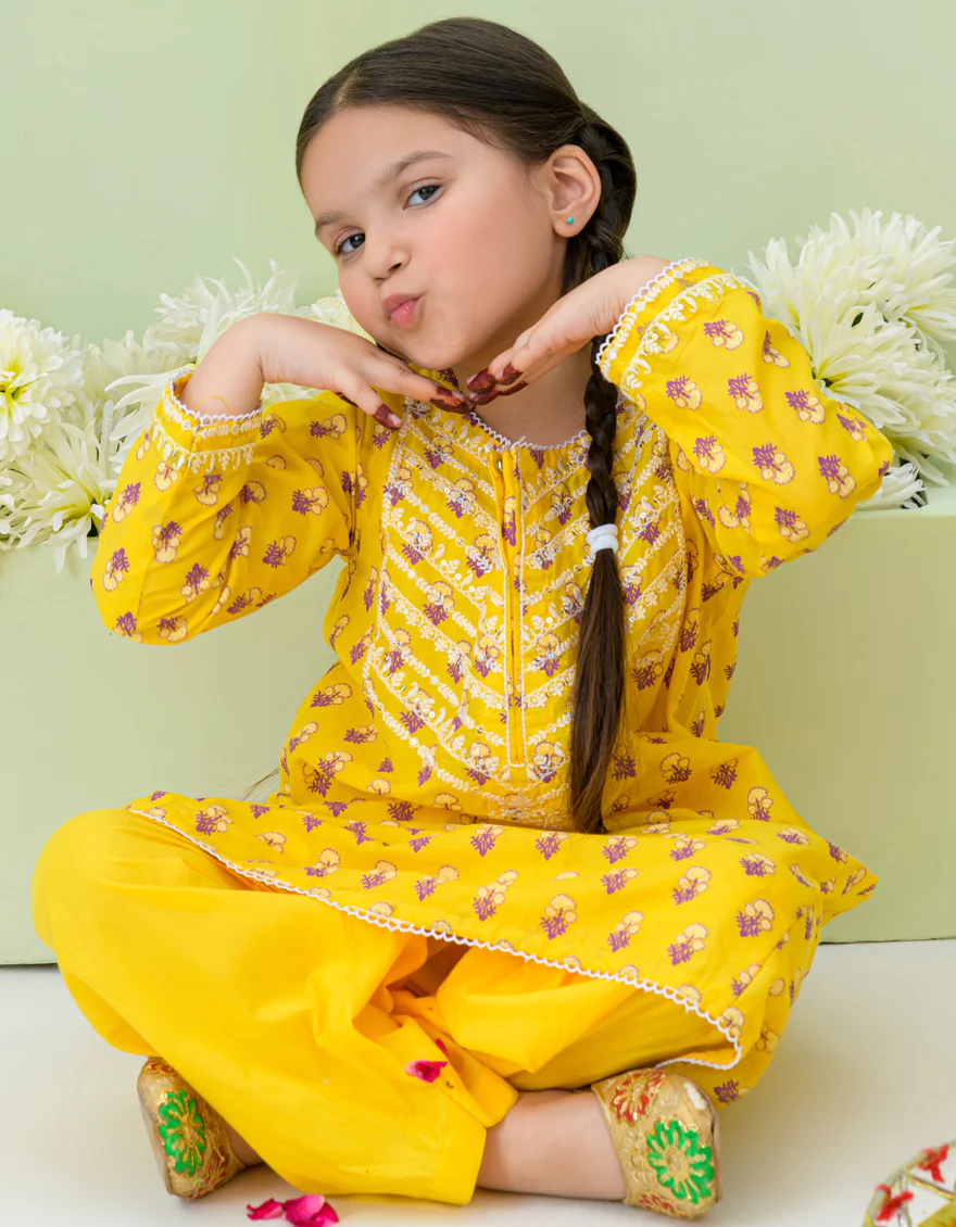 YELLOW LAWN 3PC STITCHED | JGKL-S-US-23-1545 FB/UME - Image 3