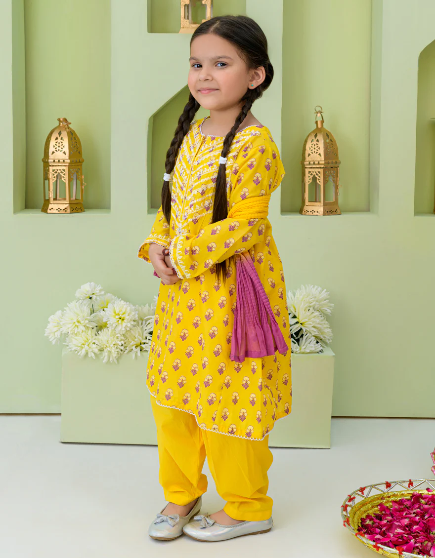 YELLOW LAWN 3PC STITCHED | JGKL-S-US-23-1545 FB/UME - Image 4