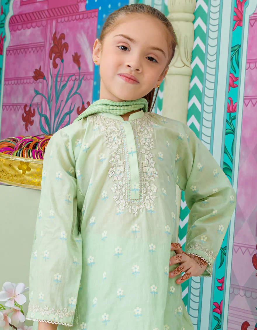 GREEN LAWN 3PC STITCHED | JGKL-S-US-23-1549 FB/DAISY - Image 2