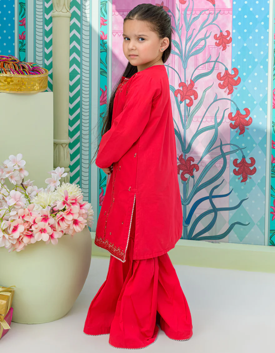 RED LAWN 3PC STITCHED | JGKL-S-US-23-1550 FB/RED-722 - Image 2