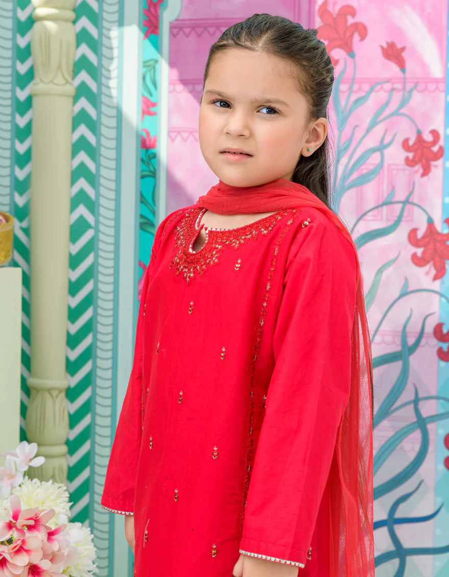 RED LAWN 3PC STITCHED | JGKL-S-US-23-1550 FB/RED-722 - Image 3