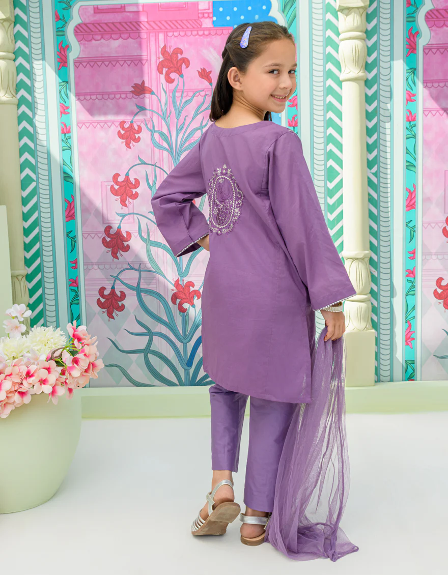 PURPLE LAWN 3PC STITCHED | JGKL-S-US-23-1552 FB/PURPLE-722 - Image 2