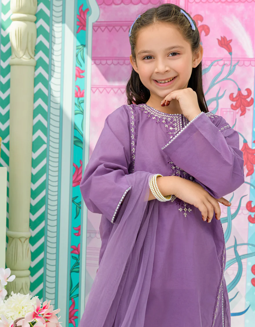 PURPLE LAWN 3PC STITCHED | JGKL-S-US-23-1552 FB/PURPLE-722 - Image 3