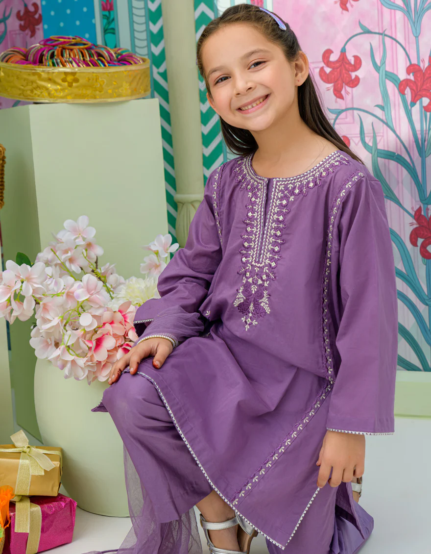 PURPLE LAWN 3PC STITCHED | JGKL-S-US-23-1552 FB/PURPLE-722 - Image 4