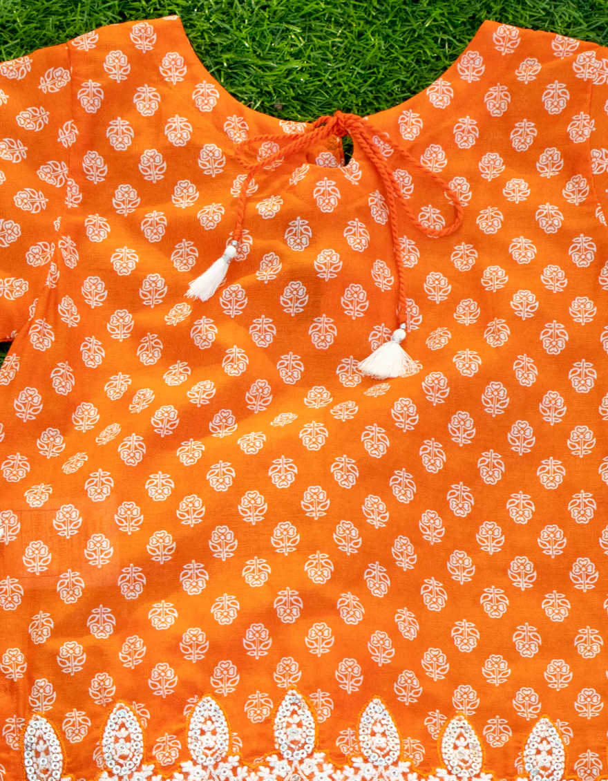 ORANGE LAWN 3PC STITCHED | JGKL-S-US-23-1565 FB/HAYIR - Image 2