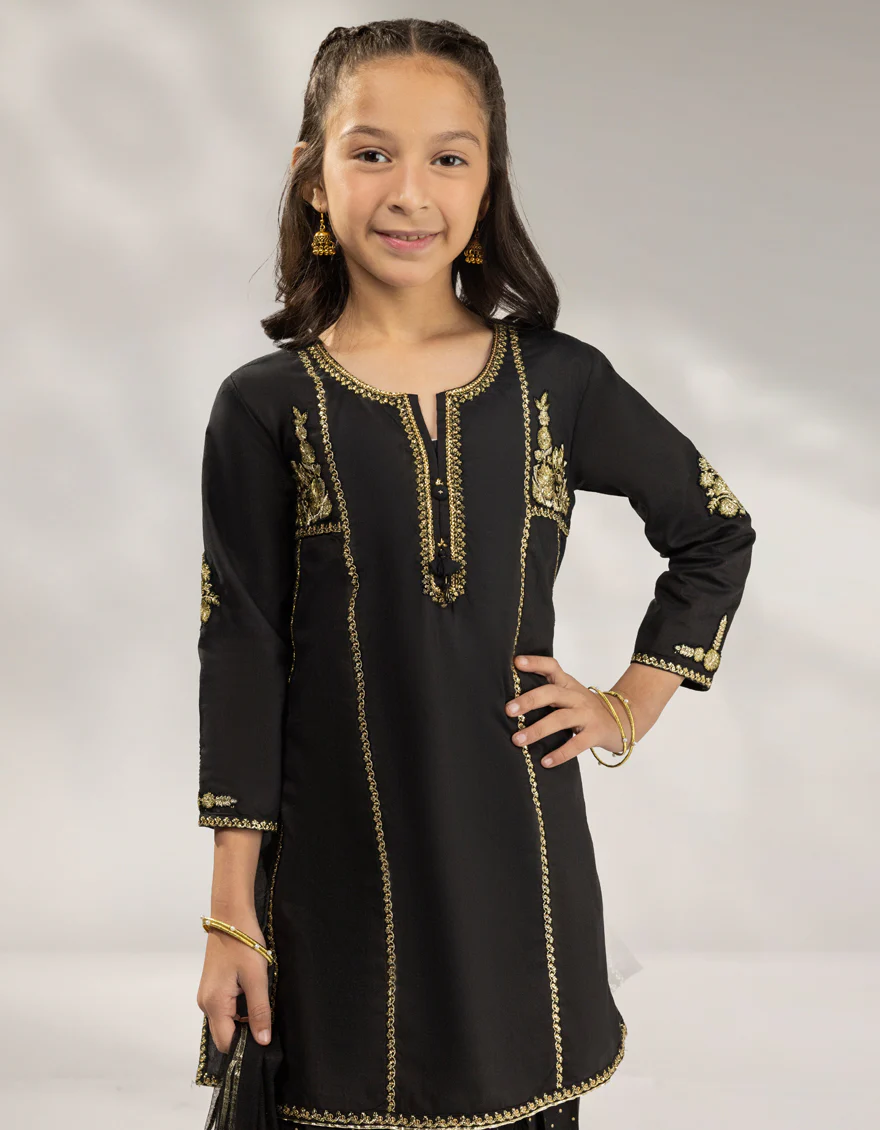 BLACK LAWN SILK 3PC STITCHED | JGKL-W-JGF-25-1924 FB/SHIREEN-04 - Image 2