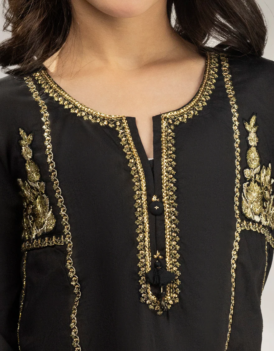 BLACK LAWN SILK 3PC STITCHED | JGKL-W-JGF-25-1924 FB/SHIREEN-04 - Image 4