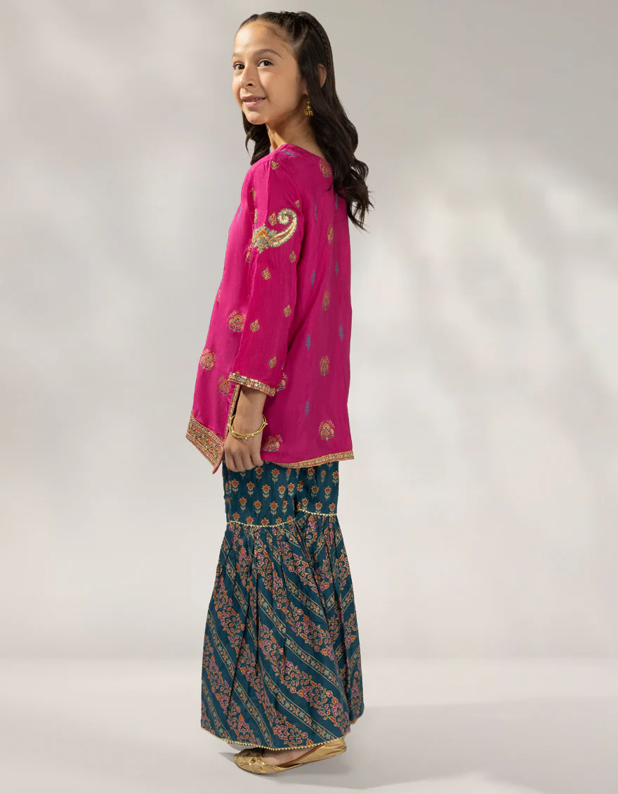 PINK SILK 3PC STITCHED | JGKL-W-JGF-25-1925 FB/SHIREEN-05 - Image 3