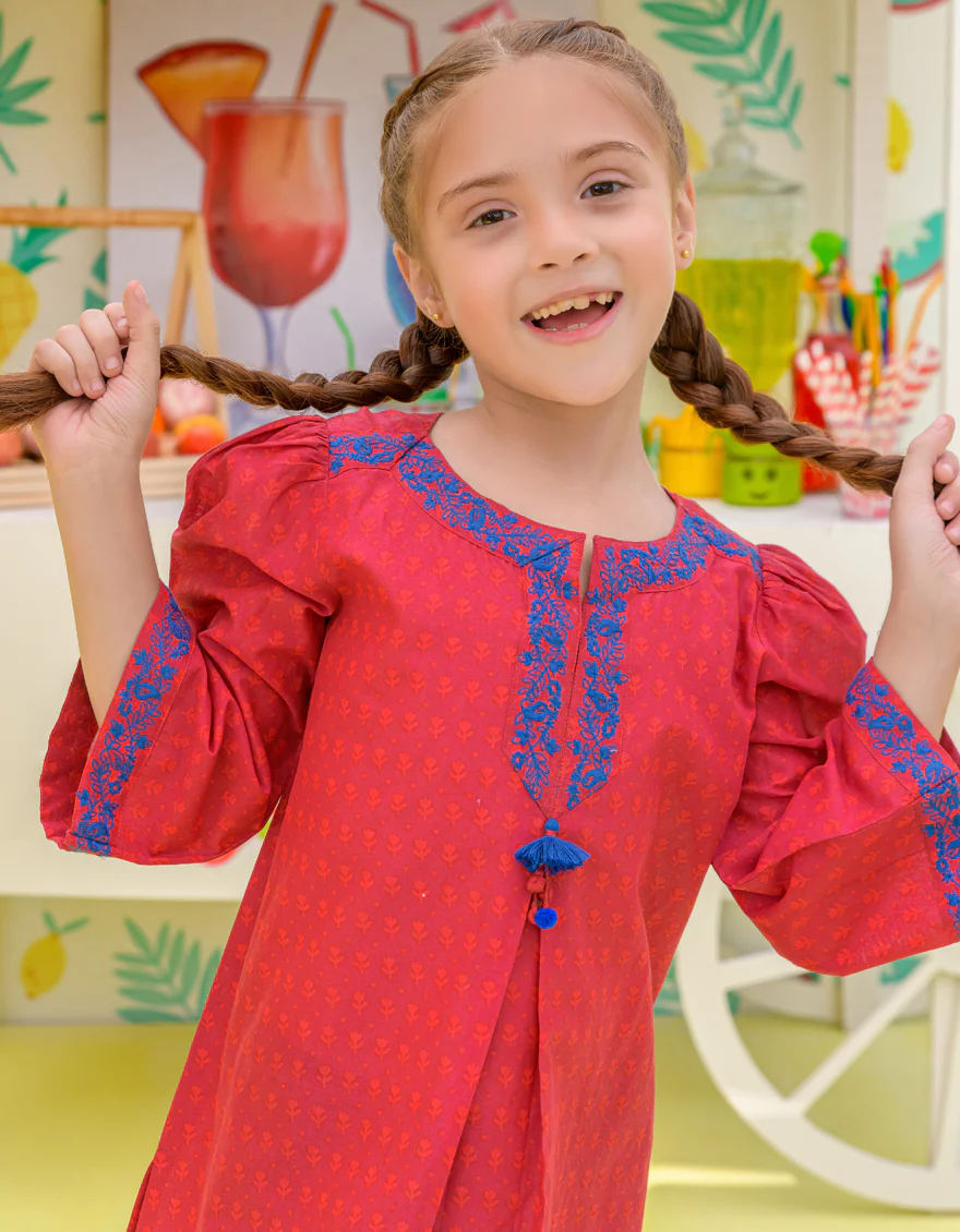 PINK LAWN KURTI | JGLK-S-24-2507 FB/ORCHID-3 - Image 3