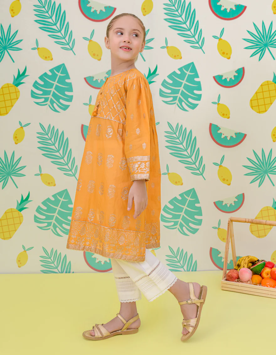 YELLOW CAMBRIC KURTI | JGLK-S-24-2510 FB/GL - Image 2