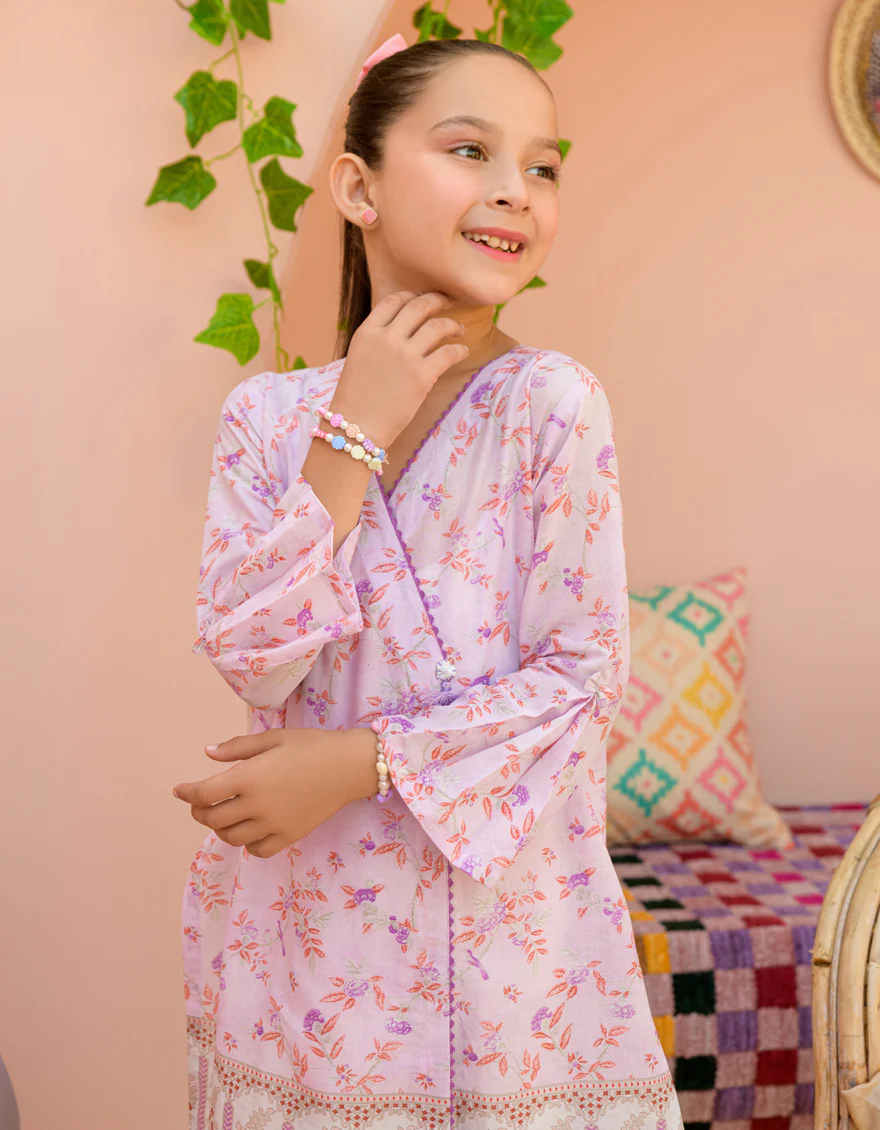 PINK LAWN KURTI | JGLK-S-24-2520 FB/CHAND-BALI-01 - Image 3