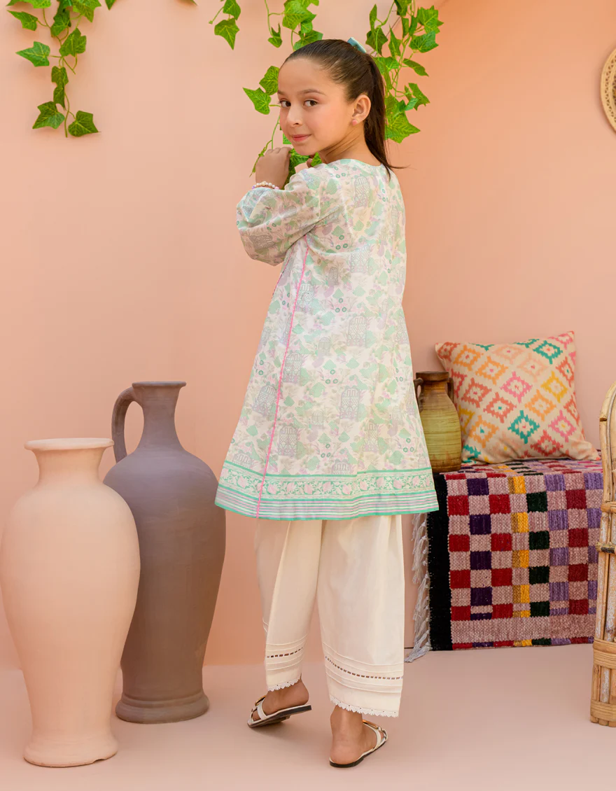 WHITE LAWN KURTI | JGLK-S-24-2521 FB/CHAND-BALI-02 - Image 2