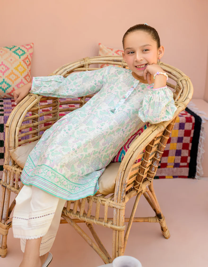 WHITE LAWN KURTI | JGLK-S-24-2521 FB/CHAND-BALI-02 - Image 3