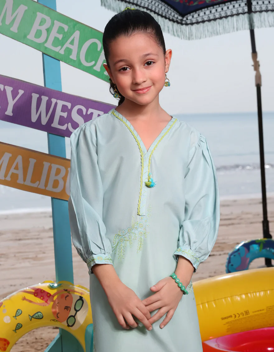 BLUE LAWN KURTI | JGLK-S-JGS-25-2508 FB/ETHNIC-4 - Image 3