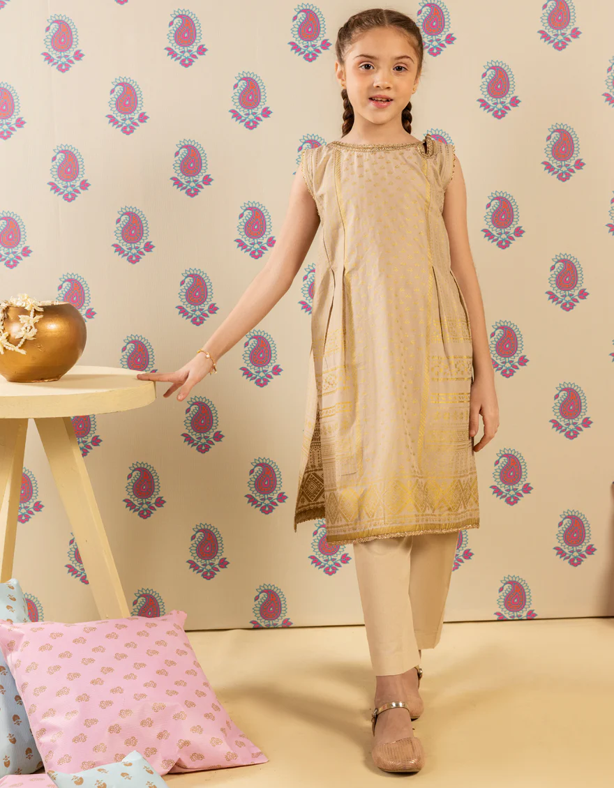 BROWN LAWN KURTI | JGLK-S-JGS-25-2509 FB/SHEEN-1
