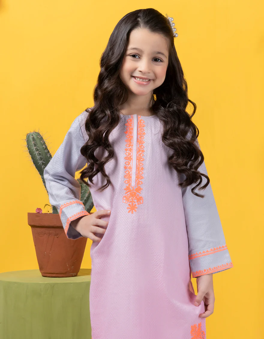 PINK DOBBY KURTI | JGLK-S-JK-24-6002 FB/DIP DYE-02 - Image 3