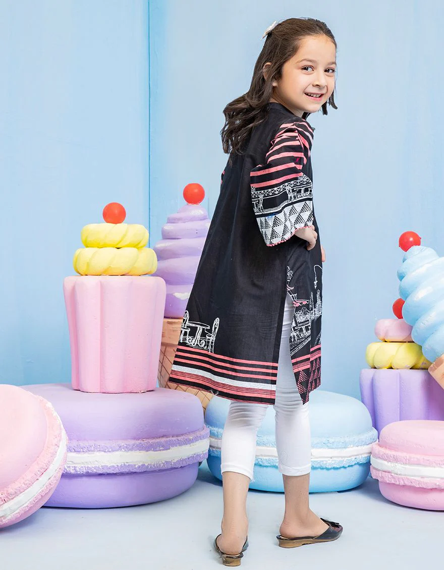 BLACK LAWN KURTI | JGLK-S-US-22-2504 FB/ALLEY - Image 2