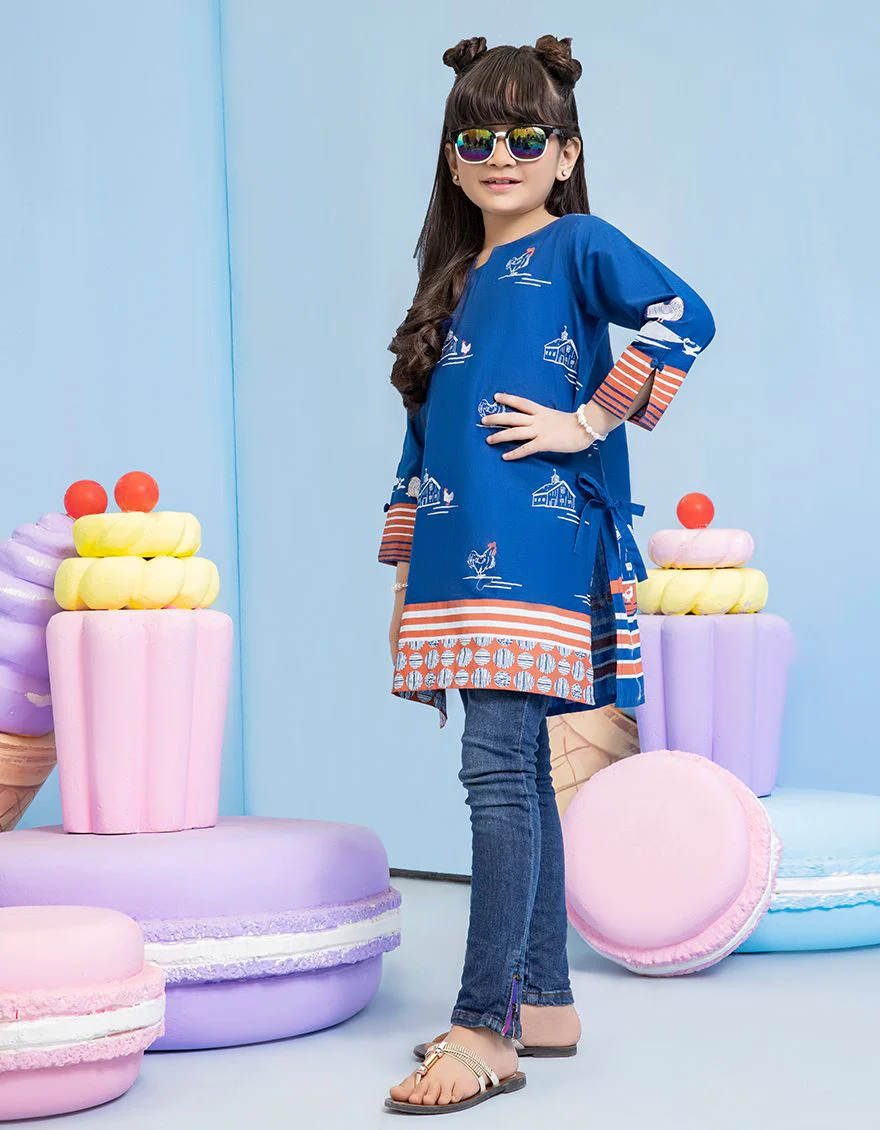 BLUE LAWN KURTI | JGLK-S-US-22-2505 FB/FARMHOUSE