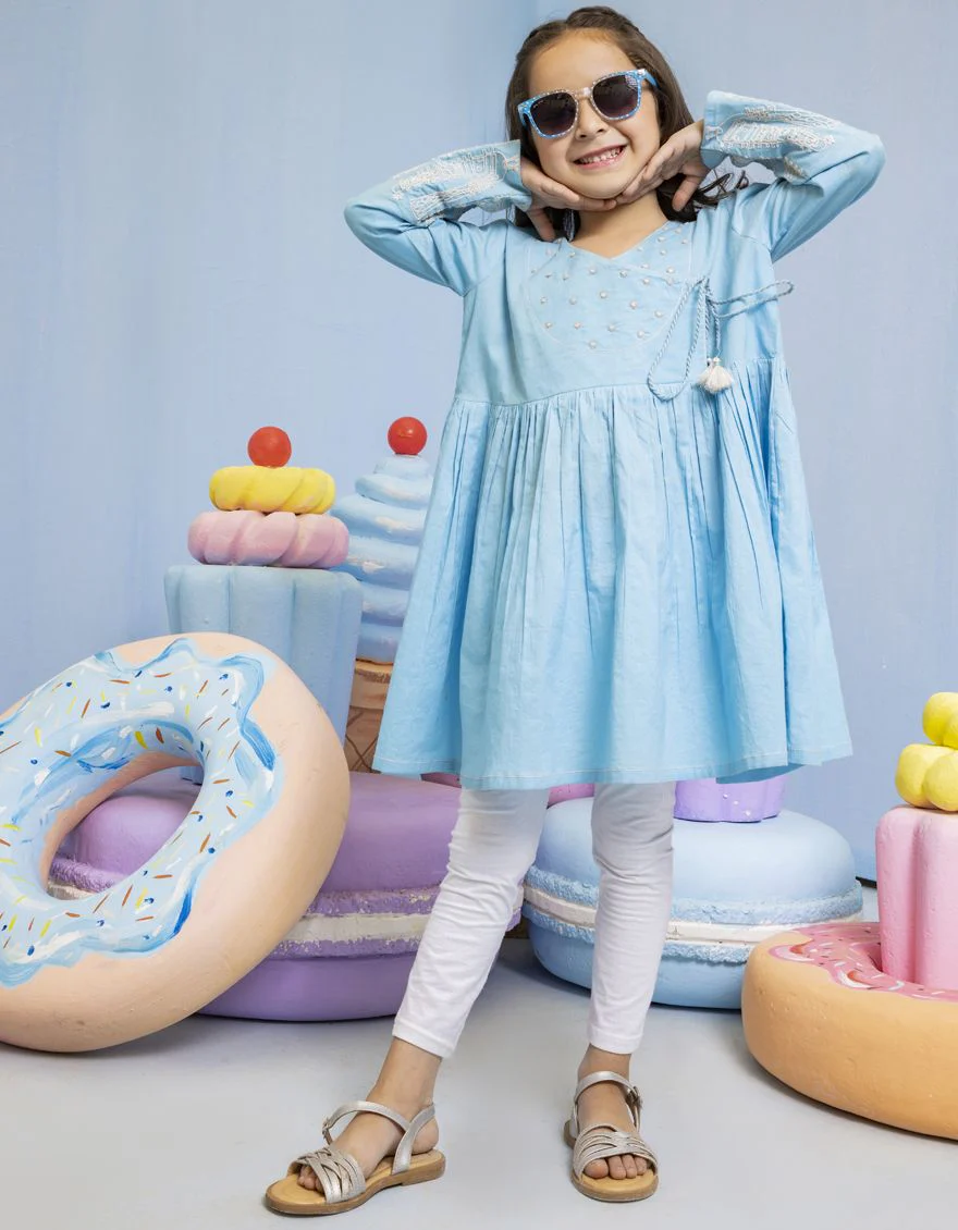 BLUE LAWN KURTI | JGLK-S-US-22-2511 FB/KED-22-005 - Image 4