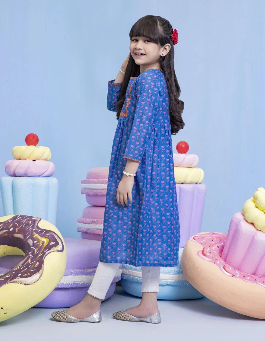 BLUE LAWN KURTI | JGLK-S-US-22-2514 FB/JOY - Image 3