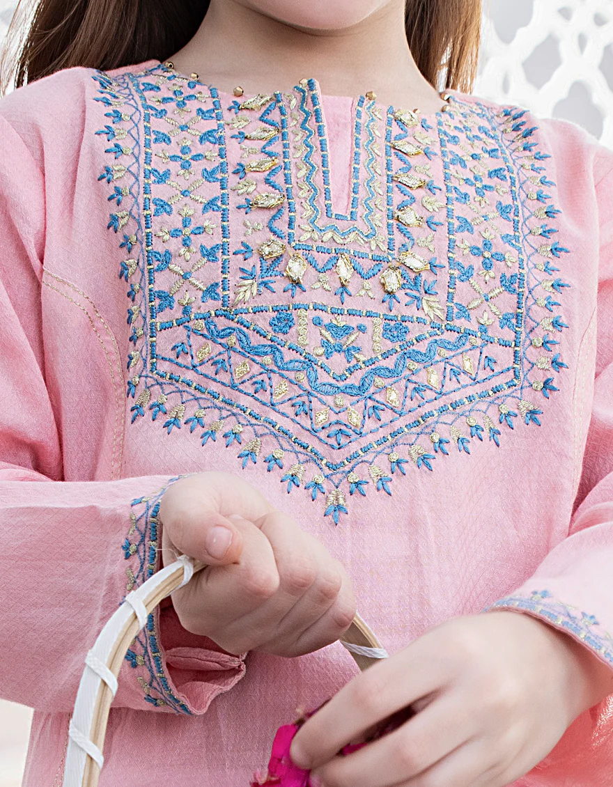 PINK TEXTURED KURTI | JGLK-S-US-22-2526 FB/PINK - Image 2
