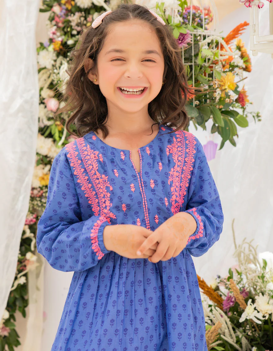 BLUE LAWN KURTI | JGLK-S-US-22-2530 FB/LAPIS - Image 4