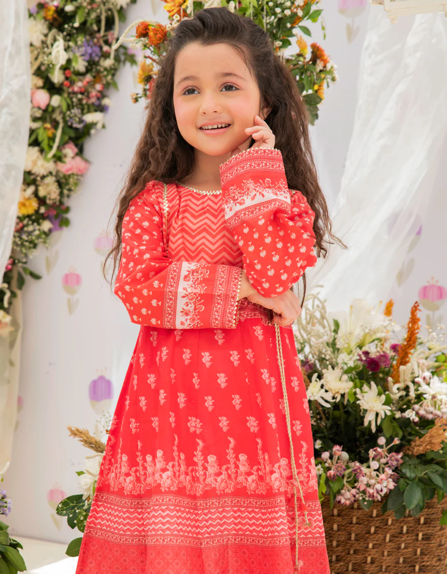 RED LAWN KURTI | JGLK-S-US-22-2534 FB/SAHAR - Image 4