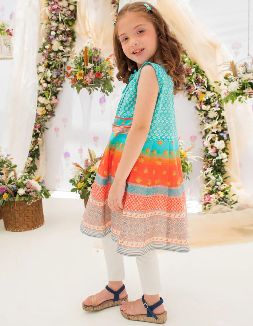 MULTICOLOR LAWN KURTI | JGLK-S-US-22-2535 FB/SABZAZAR - Image 2