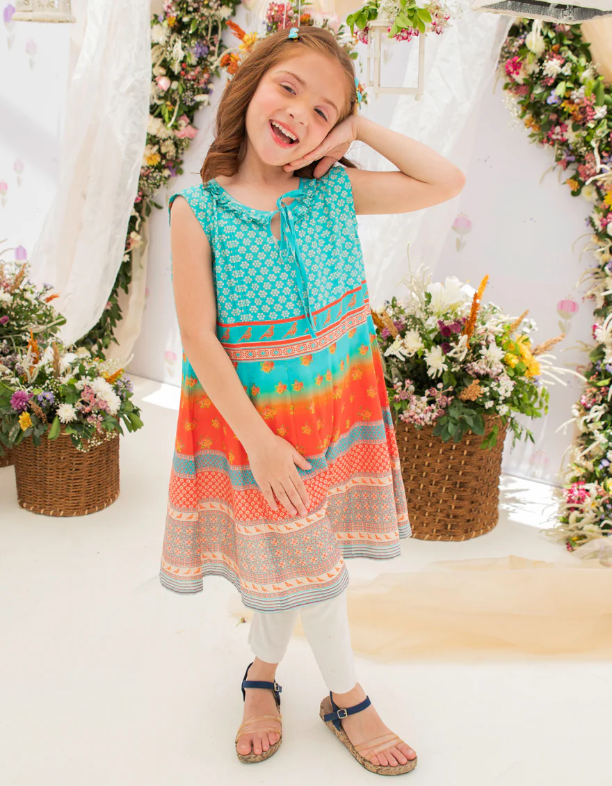 MULTICOLOR LAWN KURTI | JGLK-S-US-22-2535 FB/SABZAZAR - Image 4