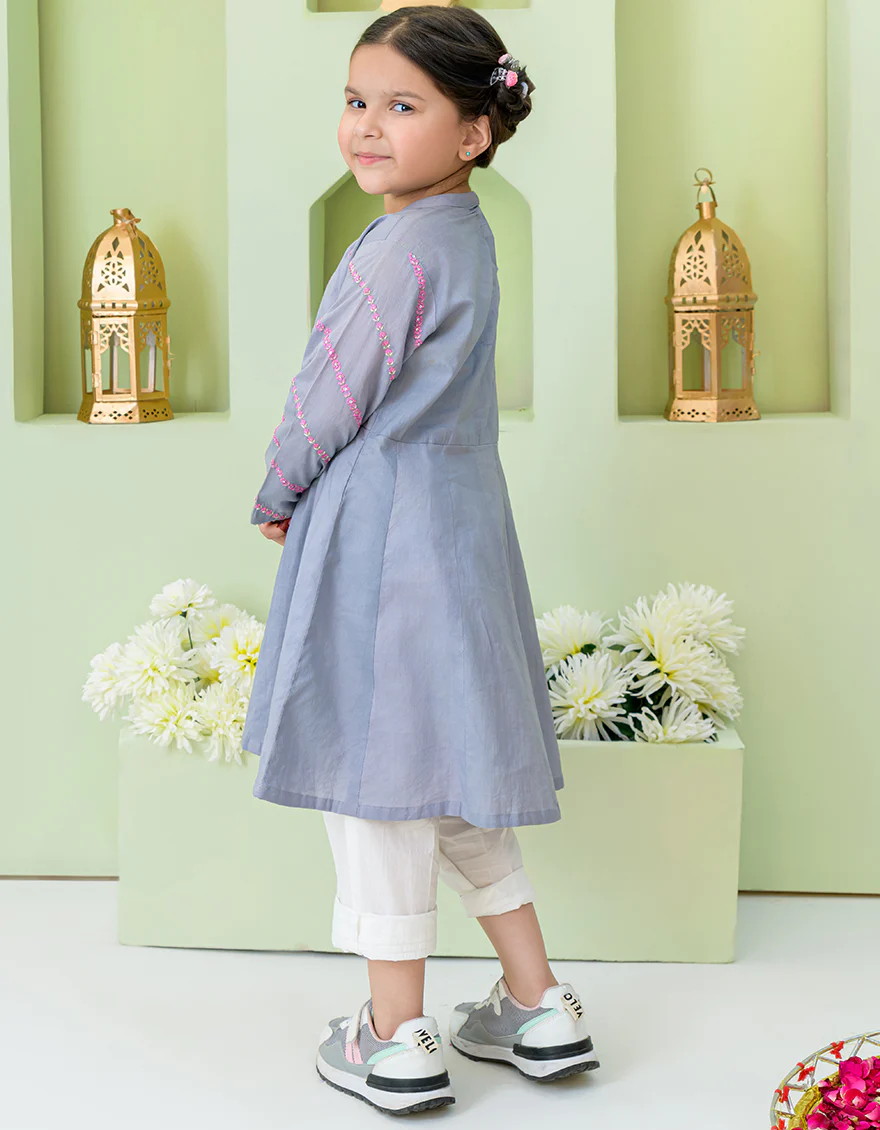 GREY LAWN KURTI | JGLK-S-US-23-2515 FB/EDT-23-001 - Image 2