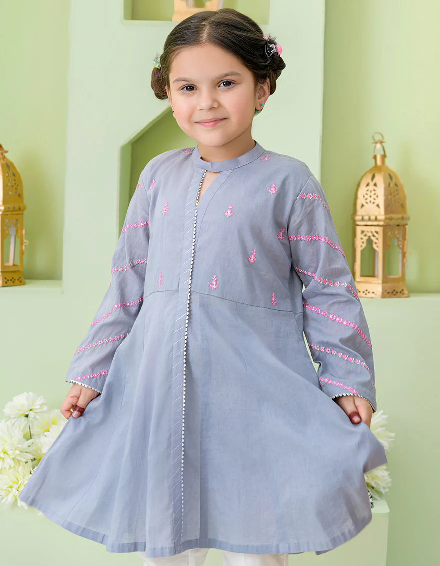 GREY LAWN KURTI | JGLK-S-US-23-2515 FB/EDT-23-001 - Image 3