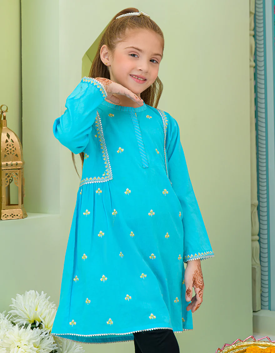 BLUE LAWN KURTI | JGLK-S-US-23-2516 FB/EDT-23-002 - Image 2