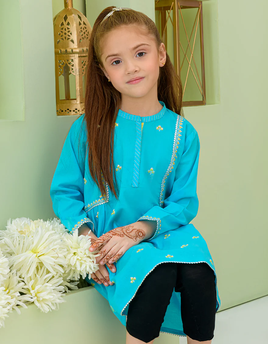 BLUE LAWN KURTI | JGLK-S-US-23-2516 FB/EDT-23-002 - Image 3