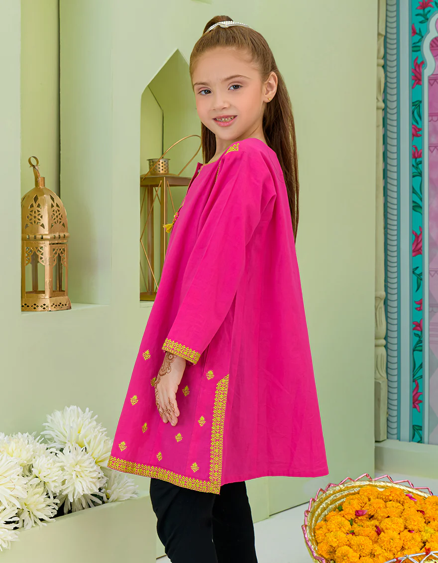 PINK LAWN KURTI | JGLK-S-US-23-2517 FB/EDT-23-003 - Image 2