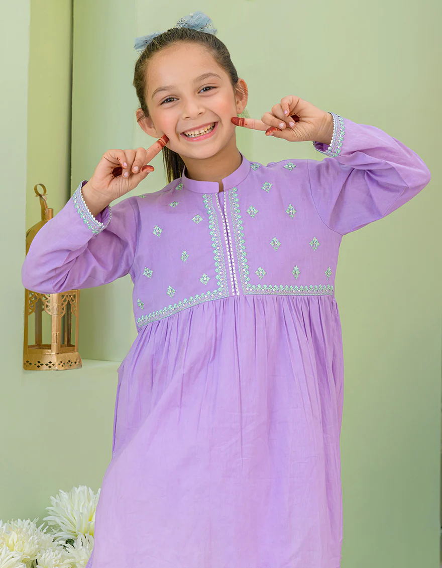 PURPLE LAWN KURTI | JGLK-S-US-23-2518 FB/EDT-23-004 - Image 4