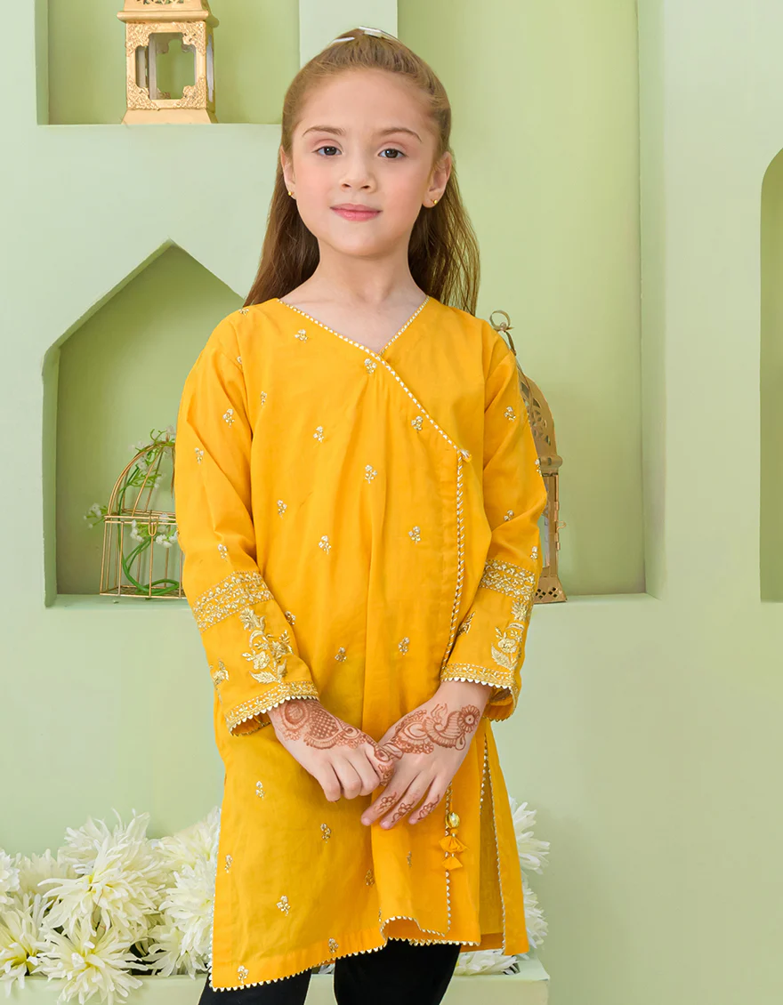 YELLOW LAWN KURTI | JGLK-S-US-23-2519 FB/EDT-23-005 - Image 2