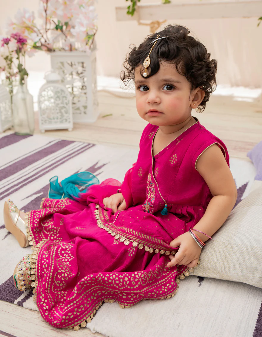 HOT PINK KARANDI 3PC STITCHED | JIK-S-JGIN-US-22-035 FB/AM-2041 - Image 2