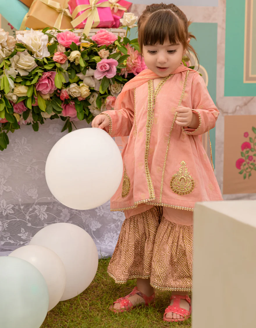PEACH JACQUARD 3PC STITCHED | JIK-S-JGIN-US-23-039 FB/JT-885