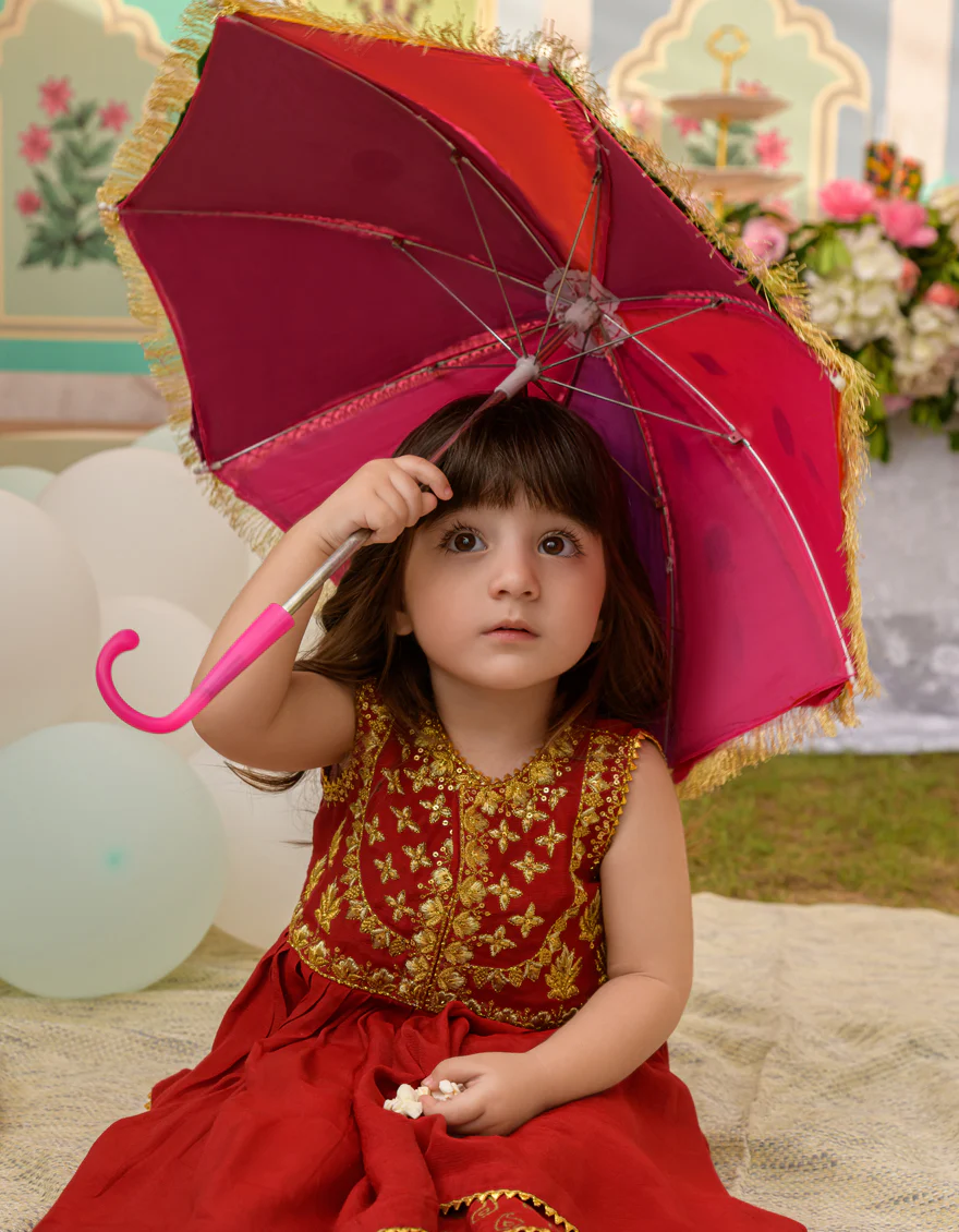 RED RAW SILK 3PC STITCHED | JIK-S-JGIN-US-23-049 FB/FF-272 - Image 3