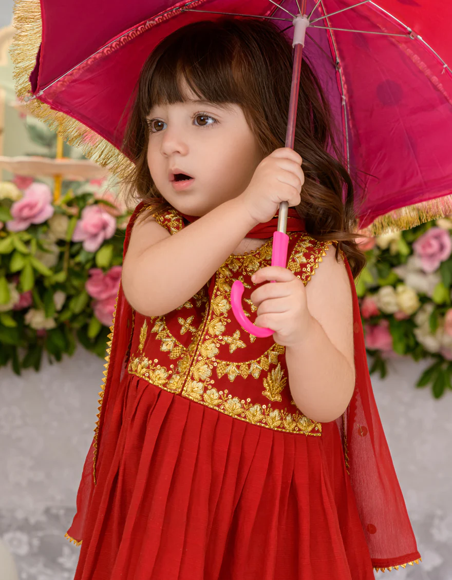 RED RAW SILK 3PC STITCHED | JIK-S-JGIN-US-23-049 FB/FF-272 - Image 4