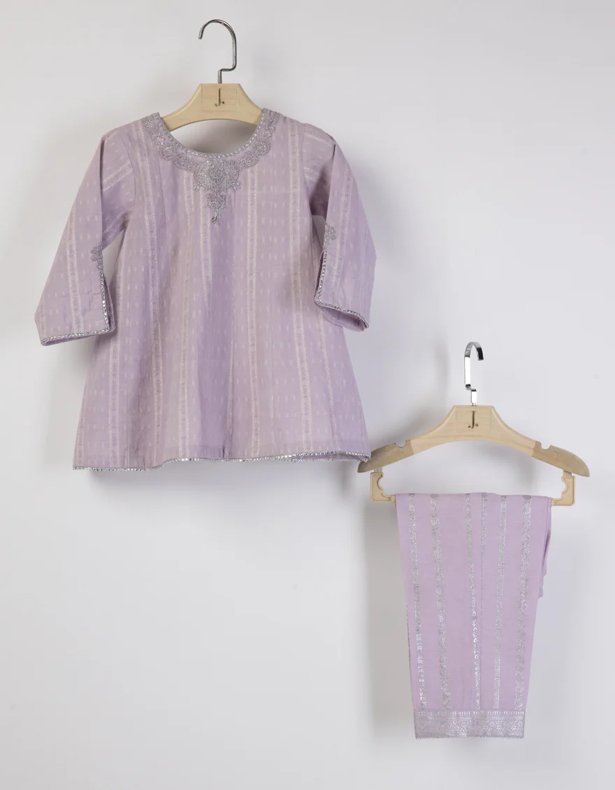 LILAC DOBBY 2PC STITCHED | JIK-S-JIST-25-5803 F - Image 5