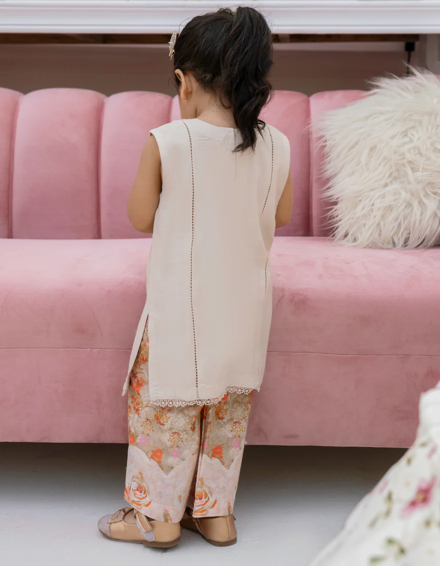 BEIGE SILK 2PC STITCHED | JIK-S-JIST-25-5808 F - Image 3