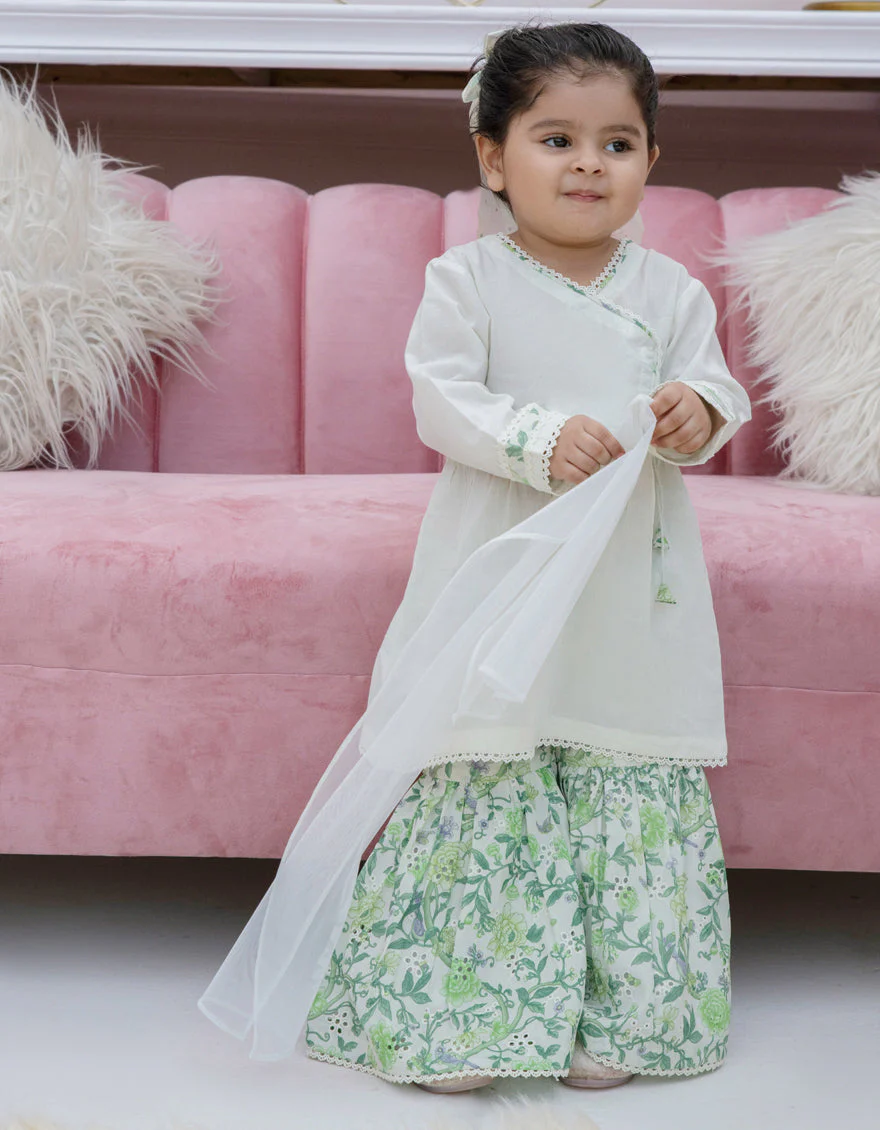 OFF WHITE LAWN 3PC STITCHED | JIK-S-JIST-25-5811 FB/MINI FLORA-3 - Image 3