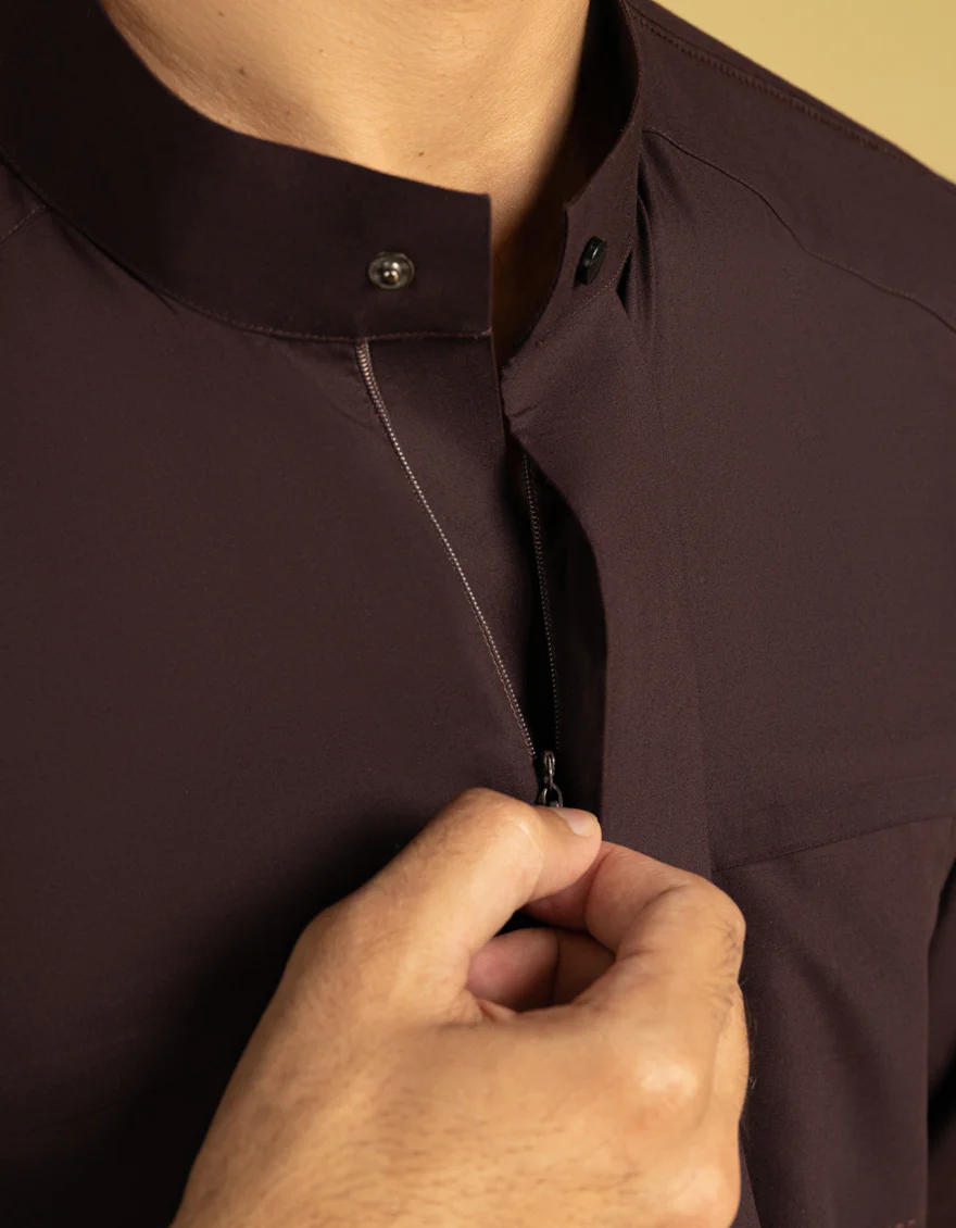 MAROON BLENDED JUBBA | JJ-JUBBA-33138/S25/J - Image 5