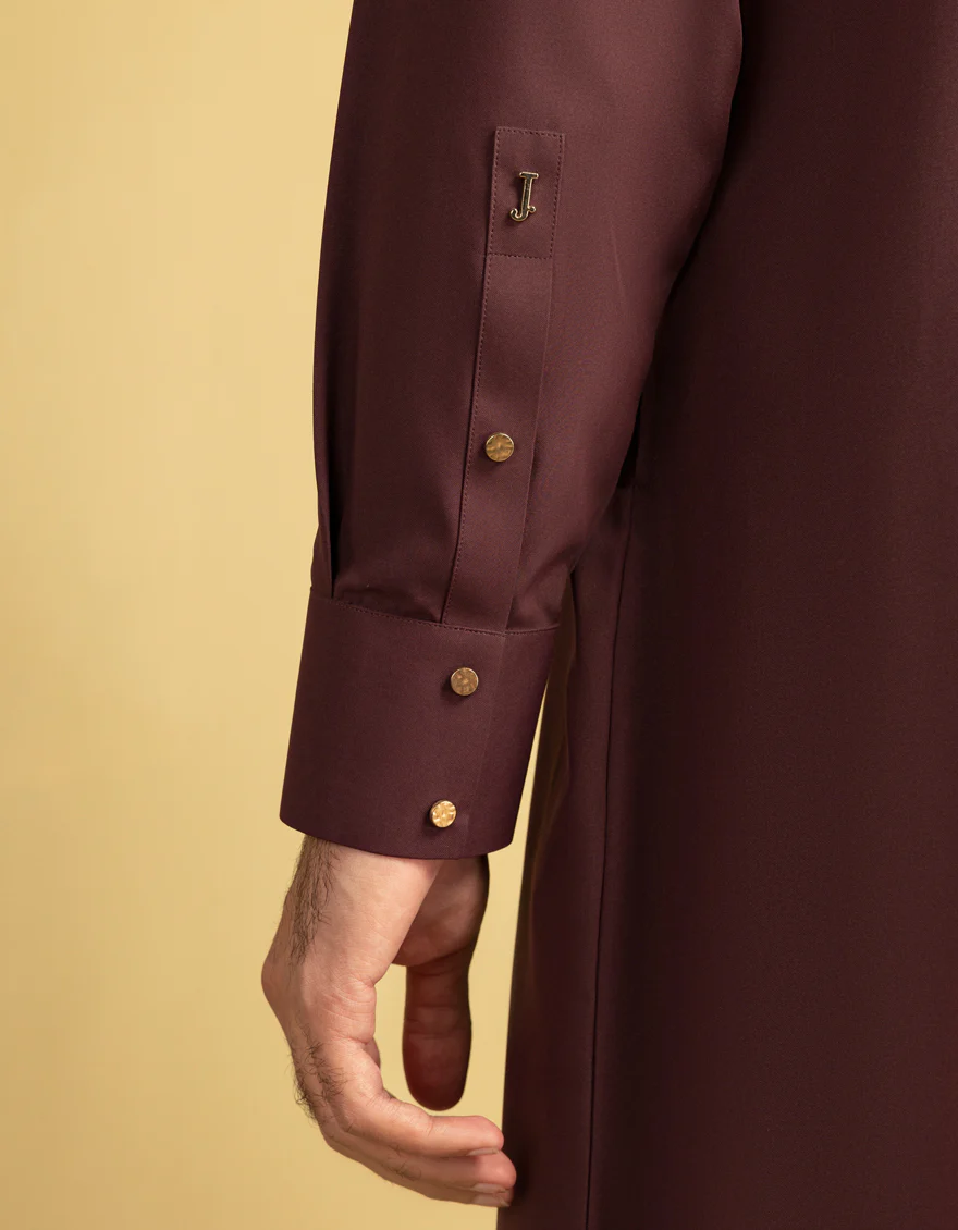 MAROON BLENDED JUBBA | JJ-JUBBA-33178/S25/JJ11040-PN - Image 4