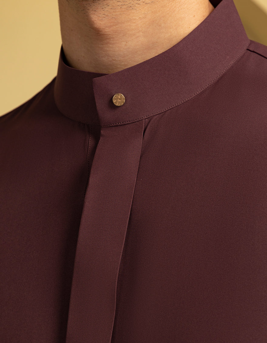 MAROON BLENDED JUBBA | JJ-JUBBA-33178/S25/JJ11040-PN - Image 5
