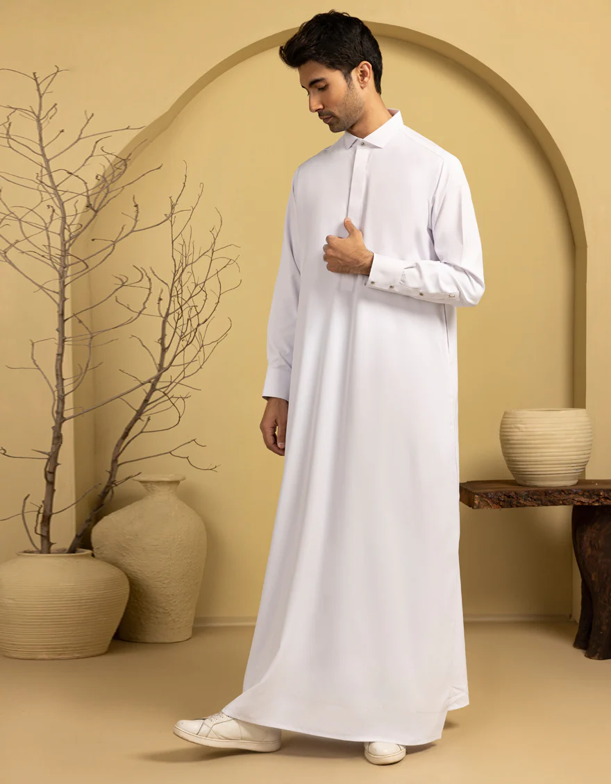 WHITE BLENDED JUBBA | JJ-JUBBA-33187/S25/JJ11040-PN - Image 4